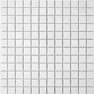 Мозаика из мрамора Thassos PIX295, чип 23x23 мм, сетка 305х305x6 мм глянцевая, белый