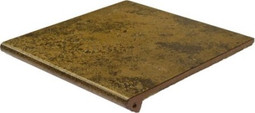 Ступень фронтальная Peld. Metalica Vulcano 33х33х3 клинкер