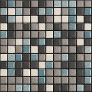 Мозаика Mix Standard New Beat Generation 1 керамика 30х30 см Appiani матовая чип 25х25 мм, бежевый, бирюзовый, коричневый, серый XNBG 701