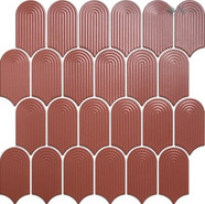 Мозаика R-346 керамика матовая 28.8x29.8 см NSmosaic Rustic Series чип 45х86 мм, коричневый