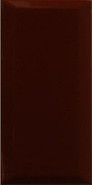 Настенная плитка Monopole Breakfast Marron Brillo Bisel 10x20, глянцевая керамическая