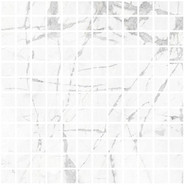 Мозаика Blanc Invisible Mosaic Soft 30x30 керамогранит Living Ceramics матовая чип 25х25 мм, белый, серый LV10635