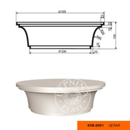 Лепнинапласт Колонна КЛВ-205/1 FULL (капитель) фасадная полистирол 100х335х230 мм