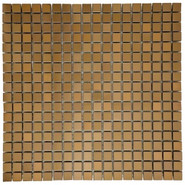Мозаика Marble Mosaic Metalic Rose Pol нержавеющая сталь 30х30 см полированная чип 15х15 мм, золотой-oro-gold