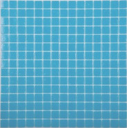 Мозаика AB03 Средне-голубой (бумага) стекло 32.7х32.7 см глянцевая чип 20х20 мм