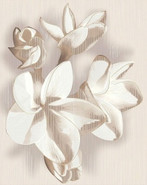 Панно Amati Plumeria Beige (2 шт) Azori 40.2х50.5 матовое керамическое