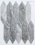 Мозаика P-518 керамика 25.75х31.3 см матовая чип 48х195 мм, серый