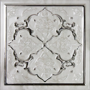 Декор СД187 Dec. Armonia Silver С  15х15 Monopole глянцевый керамический