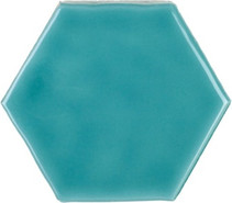Плитка универсальная Amadis Fine Tiles Art Deco Glossy on Mesh Aqua Marine (7,9x9,1-16pz) 32x28, глянцевая керамическая