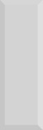 Настенная плитка Monocolor Biselado Brillo Gris 10x30 глянцевая керамическая