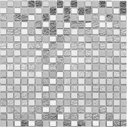 Мозаика 15х15 Mix Inox (JMG21500) 300х300х3.8, стекло глянцевая, серый С0004610