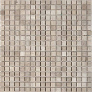 Мозаика из мрамора White Wooden PIX255, чип 15х15 мм, сетка 305х305x4 мм матовая, бежевый