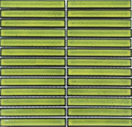 Мозаика PP20145-08 керамика 29.6х29.9 см глянцевая чип 20х145 мм, зеленый