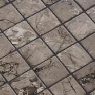 Мозаика Ezarri Fior Di Bosco 50 стекло 36.5х36.5 см матовая чип 50х50 мм, серый