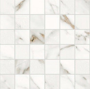 Мозаика Calacatta Grey Mosaic керамика 30х30 см глянцевая, бежевый, белый, серый 588143004
