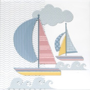 Декор VT/A377/5009 Бон Вояж "Парусник" 20х20 Kerama Marazzi матовый керамический