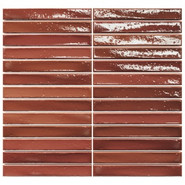 Мозаика Short Stick Wild Coralito Crackle керамика 28х30 см Amadis Fine Tiles глянцевая чип 20х150 мм, красный 8436552229378