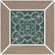 Декор ID158 Тровазо наборный коричневый тёмный матовый 13x13 Kerama Marazzi керамогранит