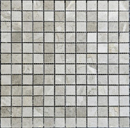 Мозаика PIX 330 Tundra Grey, мрамор 30.5х30.5 см Pixmosaic полированная чип 23х23 мм, серый