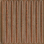 Декор KMD2SOB007BN Чипсет Далия Оранжевый глянцевый 20x20x0,95 Kerama Marazzi керамический
