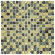 Мозаика Marble Mosaic Amazing стекло 30х30 см глянцевая чип 15x15 мм, золотой-oro-gold
