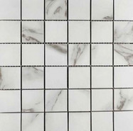 Мозаика Velsaa Statuario Eva Mosaic 30х30 керамограни полированная чип 5х5 мм, серый