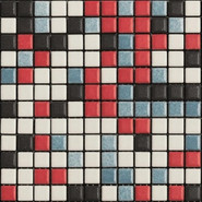 Мозаика Mix Standard New Beat Generation 3 керамика 30х30 см Appiani матовая чип 25х25 мм, белый, голубой, коричневый, красный XNBG 703