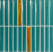 Декор Decor Melody Turquoise Silver 20x20 Monopole глянцевый керамический 85848