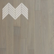 Паркетная доска Lab Arte Chevron Дуб Селект Concrete лак французская елка 600/510х90х14/3/45°