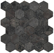 Мозаика Aix Fumée Honeycomb Tumbled (A0UD) 30x31 Неглазурованный керамогранит