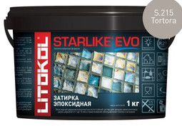 Затирка для плитки эпоксидная Litokol двухкомпонентный состав Starlike Evo S.215 Tortora 1 кг 485260002