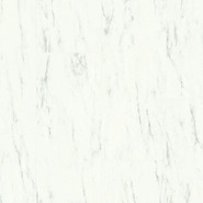 Виниловый ламинат QS LIVYN Ambient Glue Plus AMGP 40136 Мрамор каррарский белый (плитка пвх LVT)