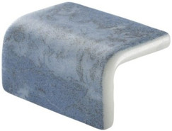 Мозаика Ezarri Corner Bluestone Safe стекло 3х5х2.5 см матовая, антислип чип 50х50 мм, голубой