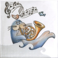 Декор VT/A483/5232 Симфония 4 глянцевый 20x20 Kerama Marazzi керамический