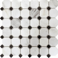 Мозаика QS-091-48P/10 камень 30.5x30.5 см глянцевая, белый, разноцветный