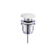 Донный клапан для раковины универсальный HF1083 С-1 с механизмом Click Clack матовый белый хром С0005320