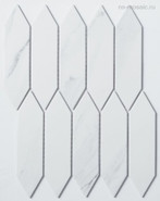 Мозаика P-519 керамика 25.75х31.3 см матовая чип 48х195 мм, белый