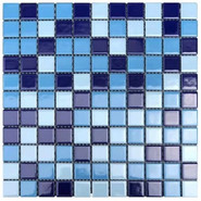 Мозаика керамическая Aquaviva YF-TC52 30.6х30.6 см матовая чип 25х25 мм, голубой, синий 029747
