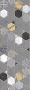 Декор Cemento Ash Crystal Dec 30х9 Gravita матовый керамический 78801868