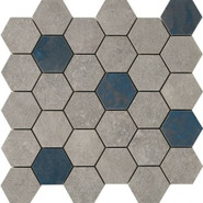 Мозаика D.Grunge Grey Hexa As 28,3x29,4 керамогранит матовая, серый, синий 3799527958