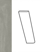 Плинтус Терравива грэй /Terraviva grey battiscopa 7.2x60 матовый керамогранит