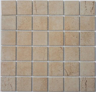 Мозаика P-512 керамика 30.6х30.6 см матовая чип 48х48 мм, коричневый
