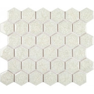 Мозаика Esagono Crema керамика 28.5х24.5 см глянцевая чип 50x44 мм, бежевый