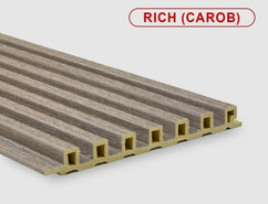 Стеновая панель Rich carob Bonaparte бамбук с добавлением древесного волокна матовая, рифленая 2800х139х14 мм