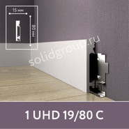 Solid Плинтус 1 UHD 19/80С, белый 15х80х2000 под покраску ударопрочный полистирол