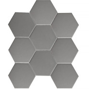 Мозаика Керамическая Hexagon Big Grey Matt (FQ21016) 256х295.5х6