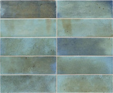 Настенная плитка Hanoi Sky Blue 6,5x20 Equipe глянцевая керамическая 30037