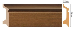 Плинтус напольный D122-85 ДМ Decomaster (78х21х2400 мм) 