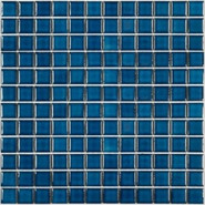 Мозаика PW2323-10 керамика 30х30 см глянцевая чип 23х23 мм, синий