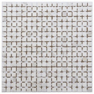 Мозаика K-729 мрамор 30.5х30.5 см матовая чип 15х15 мм, серый